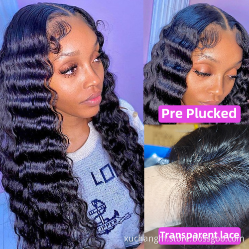 13 By 6 Hd Transparent Loose Wave Lace Front Wigs For Black Women 30 36 40 Inch Loose Curly Wave Virgin Human Hair Wig Curl Wig